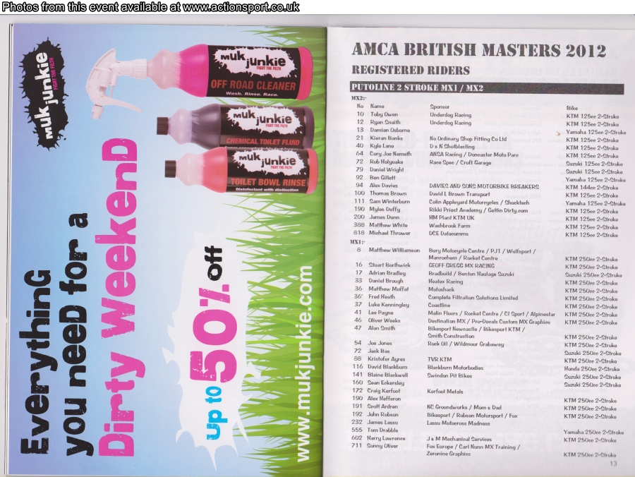 Event programme page